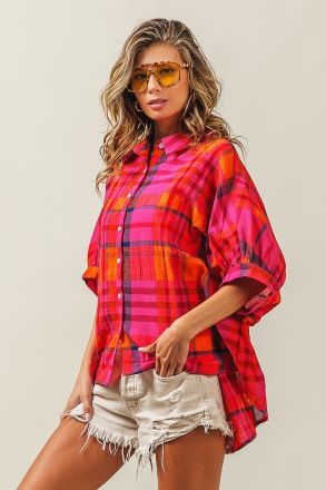 Keep It Easy Plaid Top