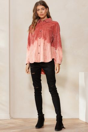 R.R. Dip Dye Bleached Shacket