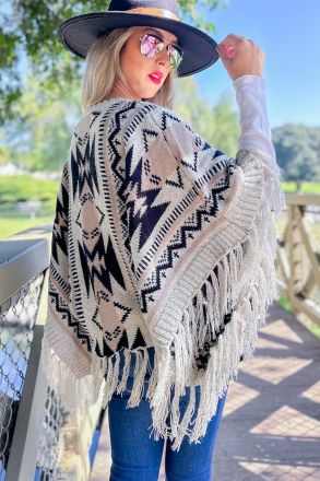 Meet Me in Phoenix Aztec Fringe Sweater