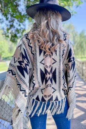 Meet Me in Phoenix Aztec Fringe Sweater
