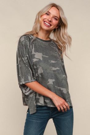 It's a Camo Kind of Day Top