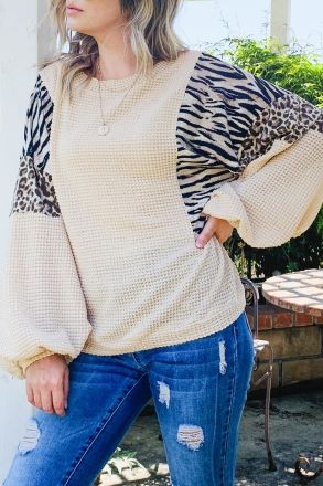 Plainly Wild Animal Print Top