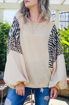 Plainly Wild Animal Print Top