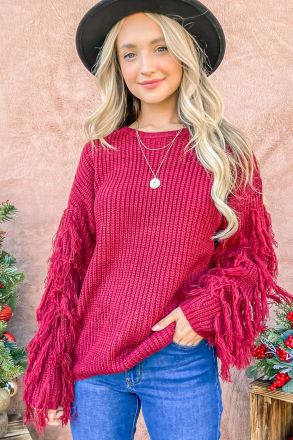 Wishing on Forever Tasseled Sweater