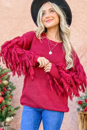 Wishing on Forever Tasseled Sweater