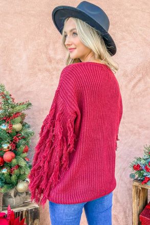 Wishing on Forever Tasseled Sweater