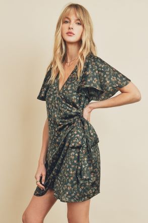 All Eyes on You Wrap Around Dress