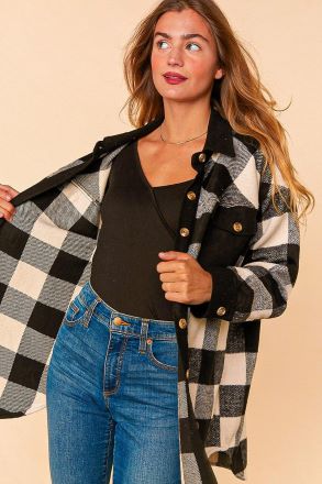 Chill in The Air Plaid Shacket