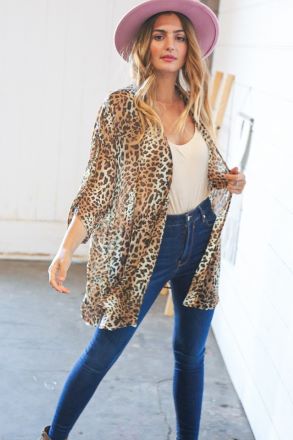 Spot On Leopard Kimono Cardi