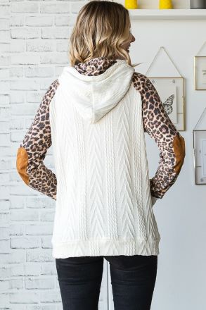 Sassy Animal Print Hooded Sweater