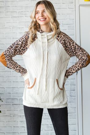 Sassy Animal Print Hooded Sweater