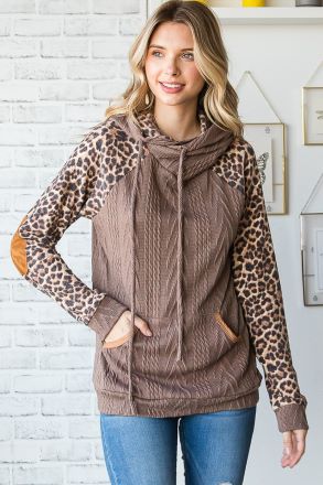 Sassy Animal Print Hooded Sweater