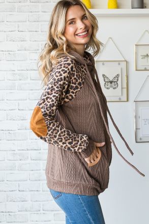 Sassy Animal Print Hooded Sweater