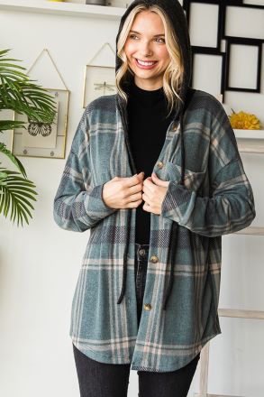 Lost in Autumn Hooded Shacket