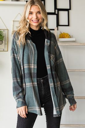 Lost in Autumn Hooded Shacket