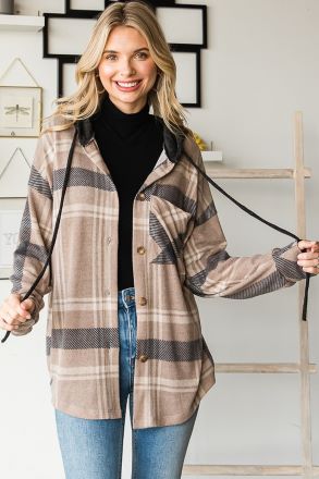 Lost in Autumn Hooded Shacket