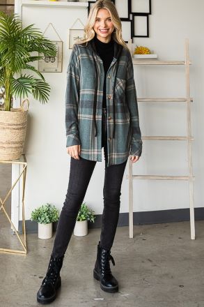 Lost in Autumn Hooded Shacket