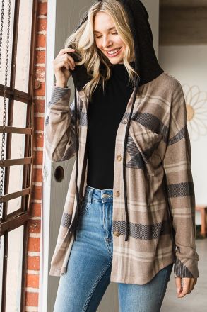 Lost in Autumn Hooded Shacket