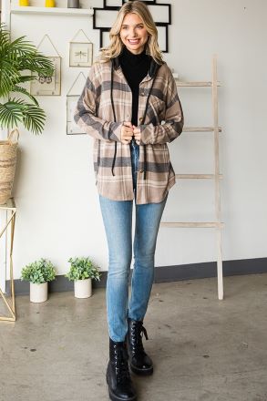 Lost in Autumn Hooded Shacket