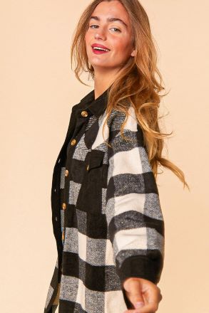 Chill in The Air Plaid Shacket