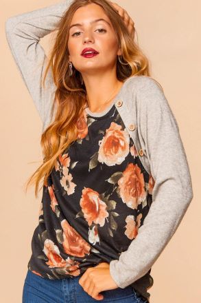 Lifted Spirits Floral Long Sleeve Top