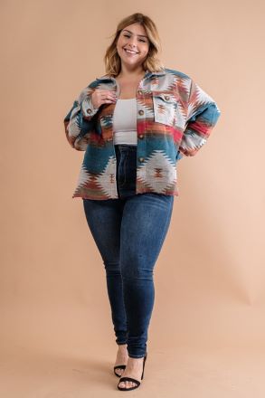 Adventure With Me Aztec Shacket